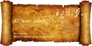 Ékes Jenő névjegykártya